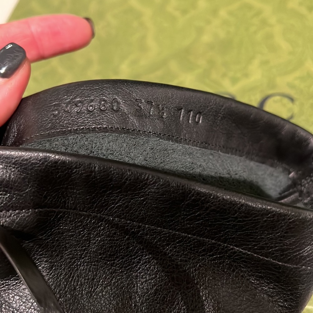 GUCCI 💚❤️ Knee High LISA Leather Boots 37.5 7.5 7 - Picture 8 of 14